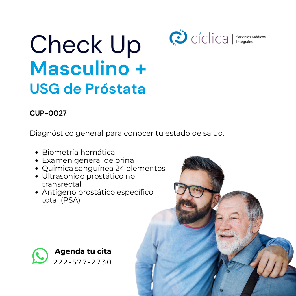 CUP-0027 Check up Masculino + USG de Próstata