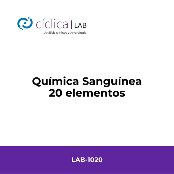 LAB-1020 QUÍMICA SANGUÍNEA 20 ELEMENTOS