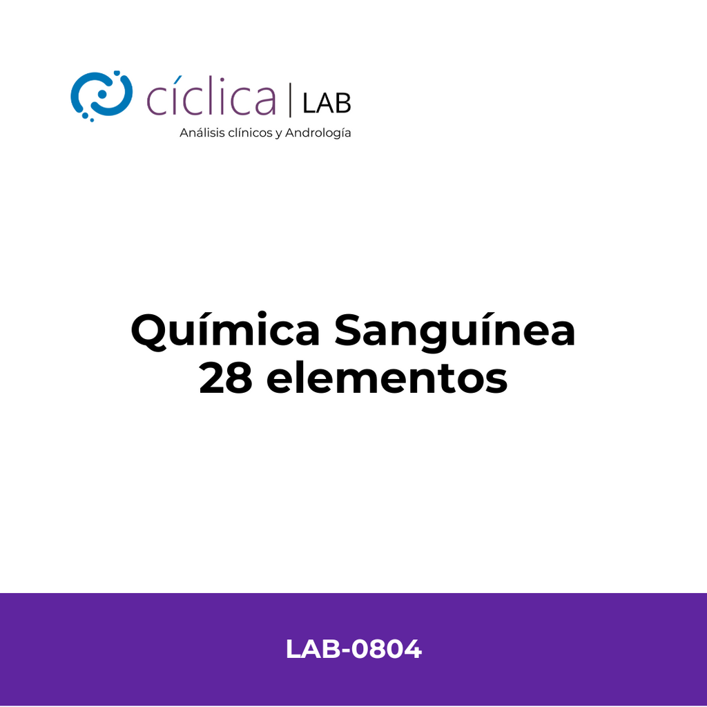 LAB-0804 QUÍMICA SANGUÍNEA 28 ELEMENTOS
