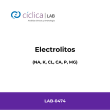 LAB-0474 ELECTROLITOS (NA, K, CL, CA, P, MG)