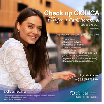 CUP-0011 Check up CÍCLICA Mujer + Perfil Hormonal
