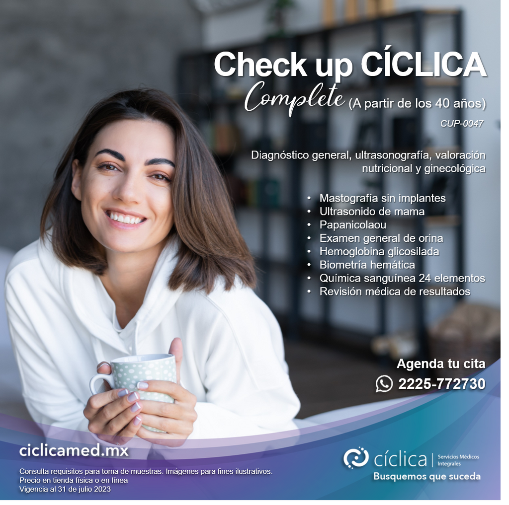 CUP-0047 Check up CÍCLICA Complete (A partir de los 40 años)