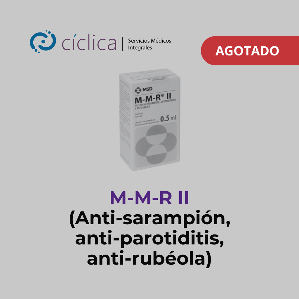 VAC-0106 Vacuna M-M-R® II (Anti-sarampión, anti-parotiditis y anti-rubéola)