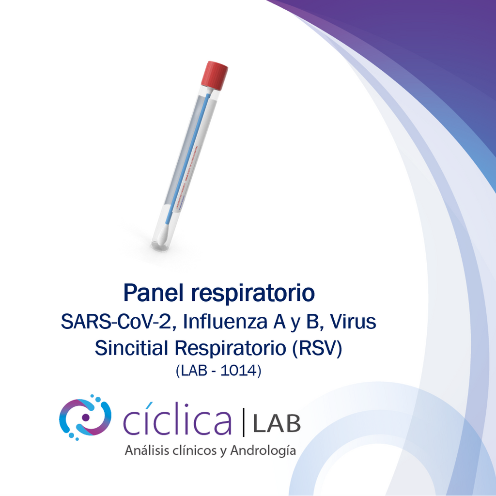 LAB-1014 PANEL RESPIRATORIO (SARS-CoV-2, Influenza A y B, Virus Sincitial Respiratorio RSV)